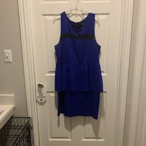 Blue peplum dress